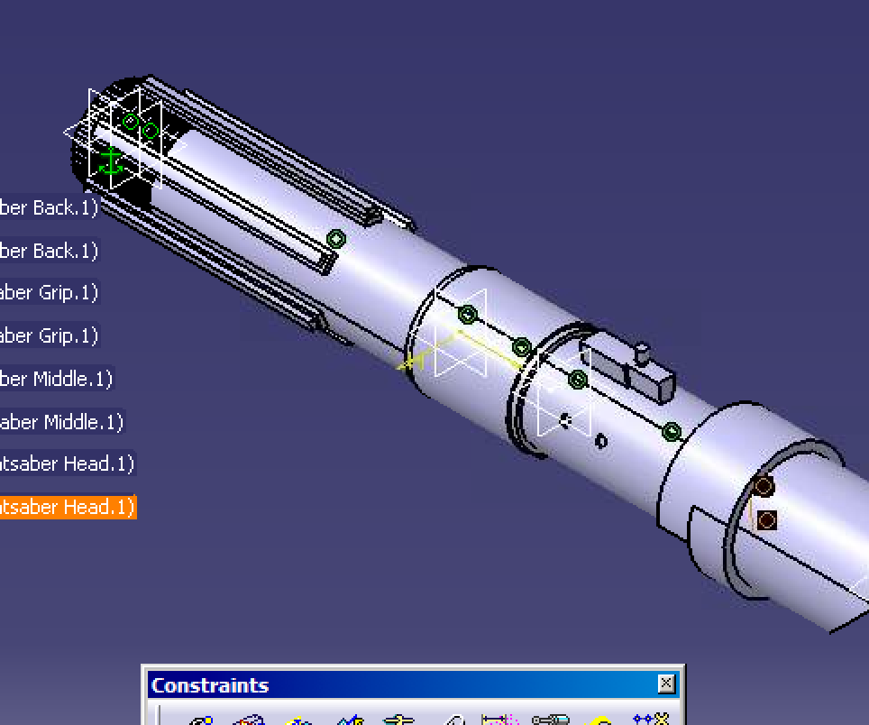 CATIA V5 Lightsaber Model Part 1