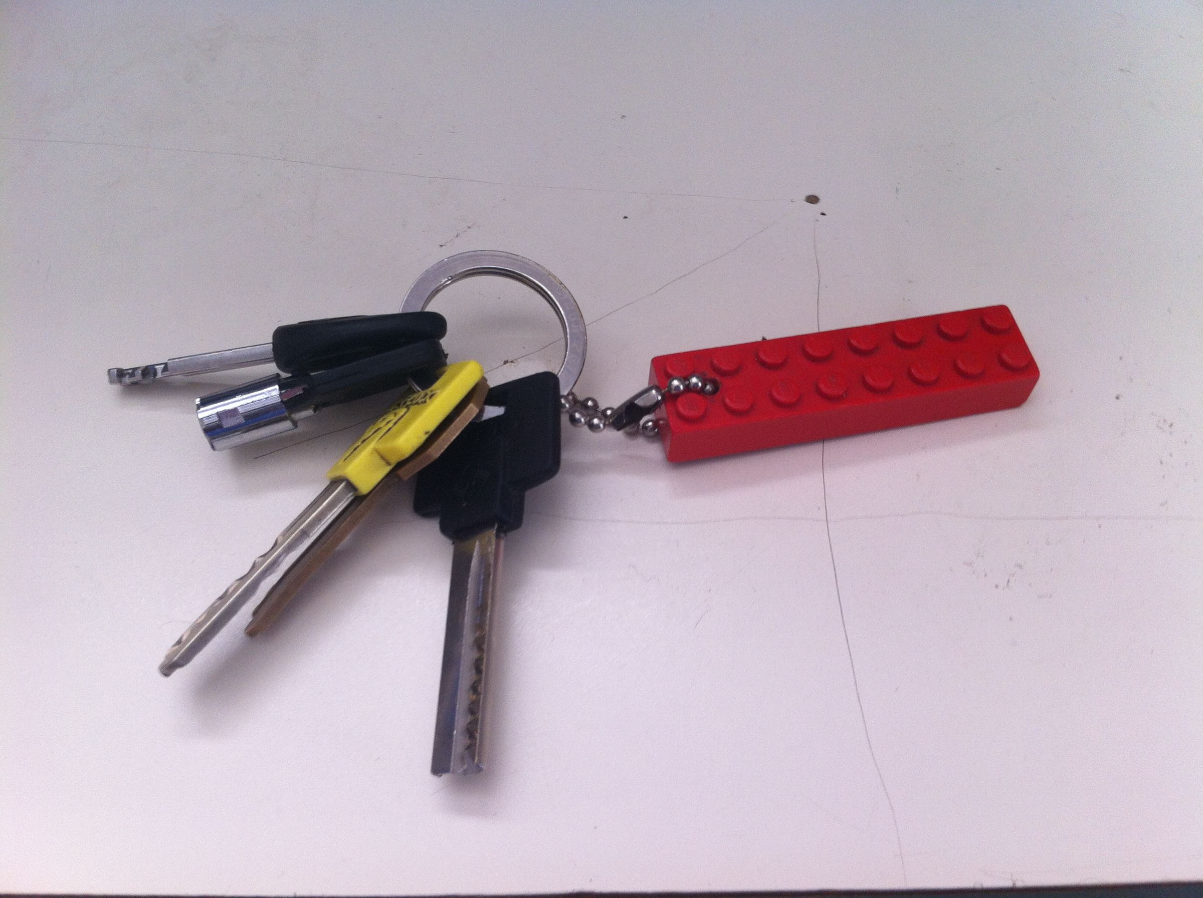 easy lego block key chain