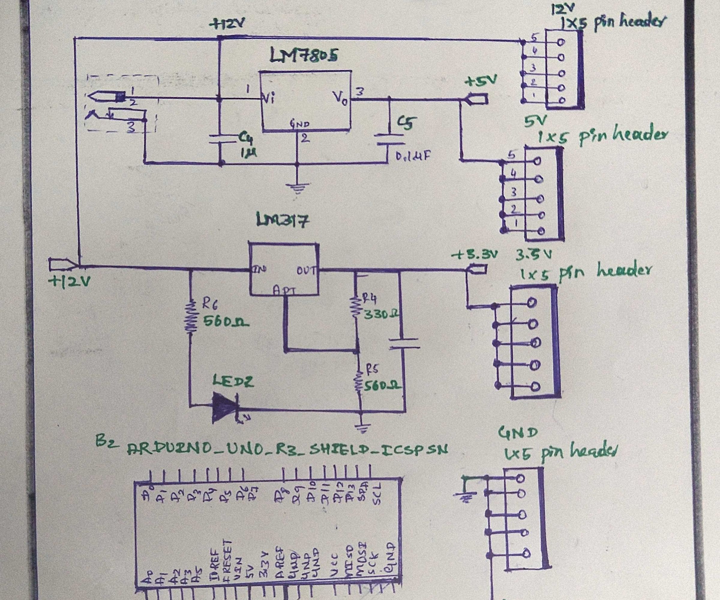Arduino Power Supply Shield With 3.3v, 5v and 12v Output Options (Part-1)