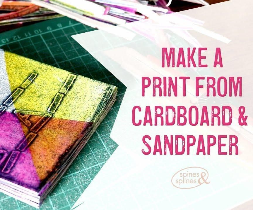 Sandpaper and Cardboard Collagraph Print