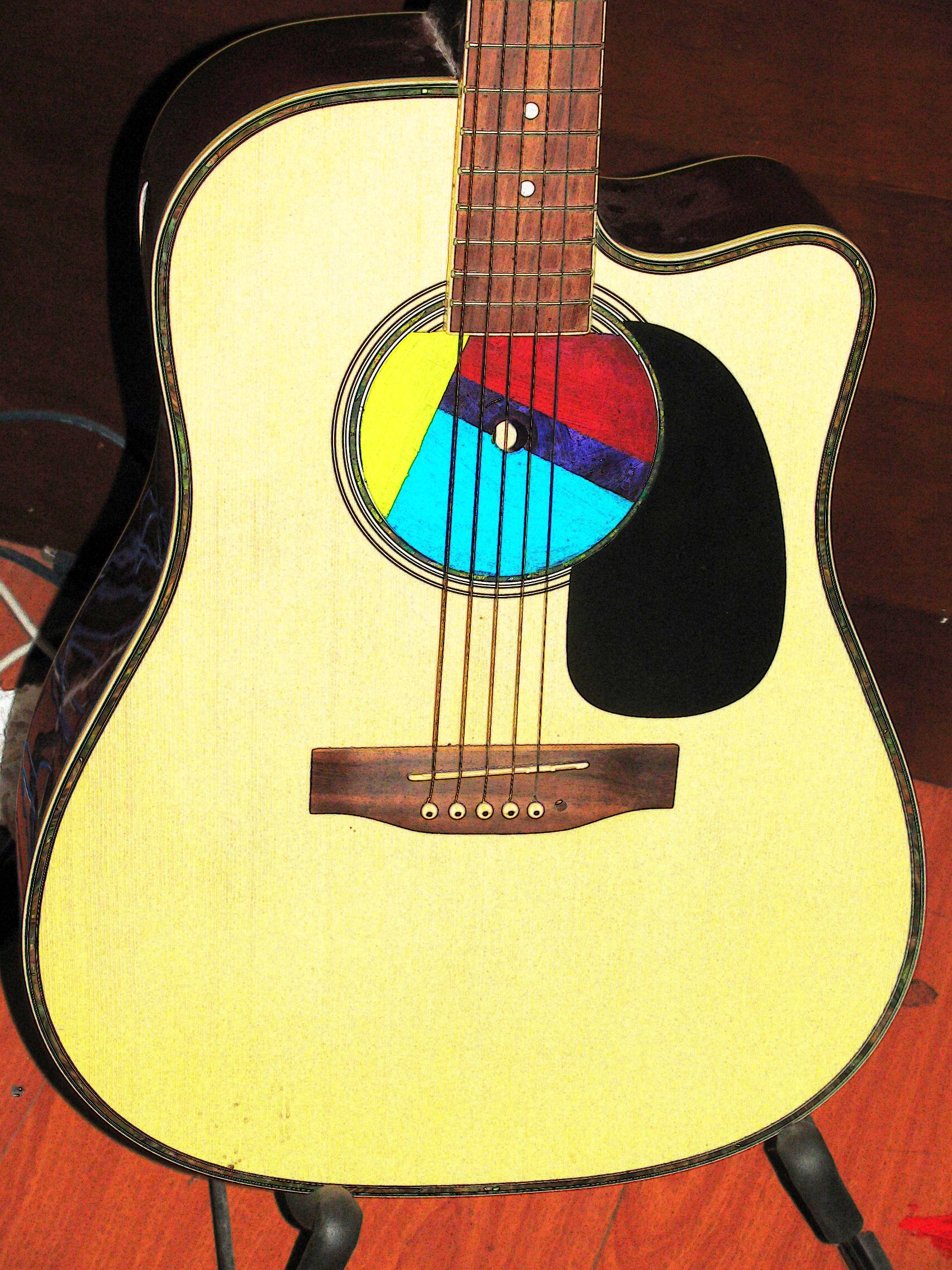 Make a CD/DVD Guitar Sound Hole Cover