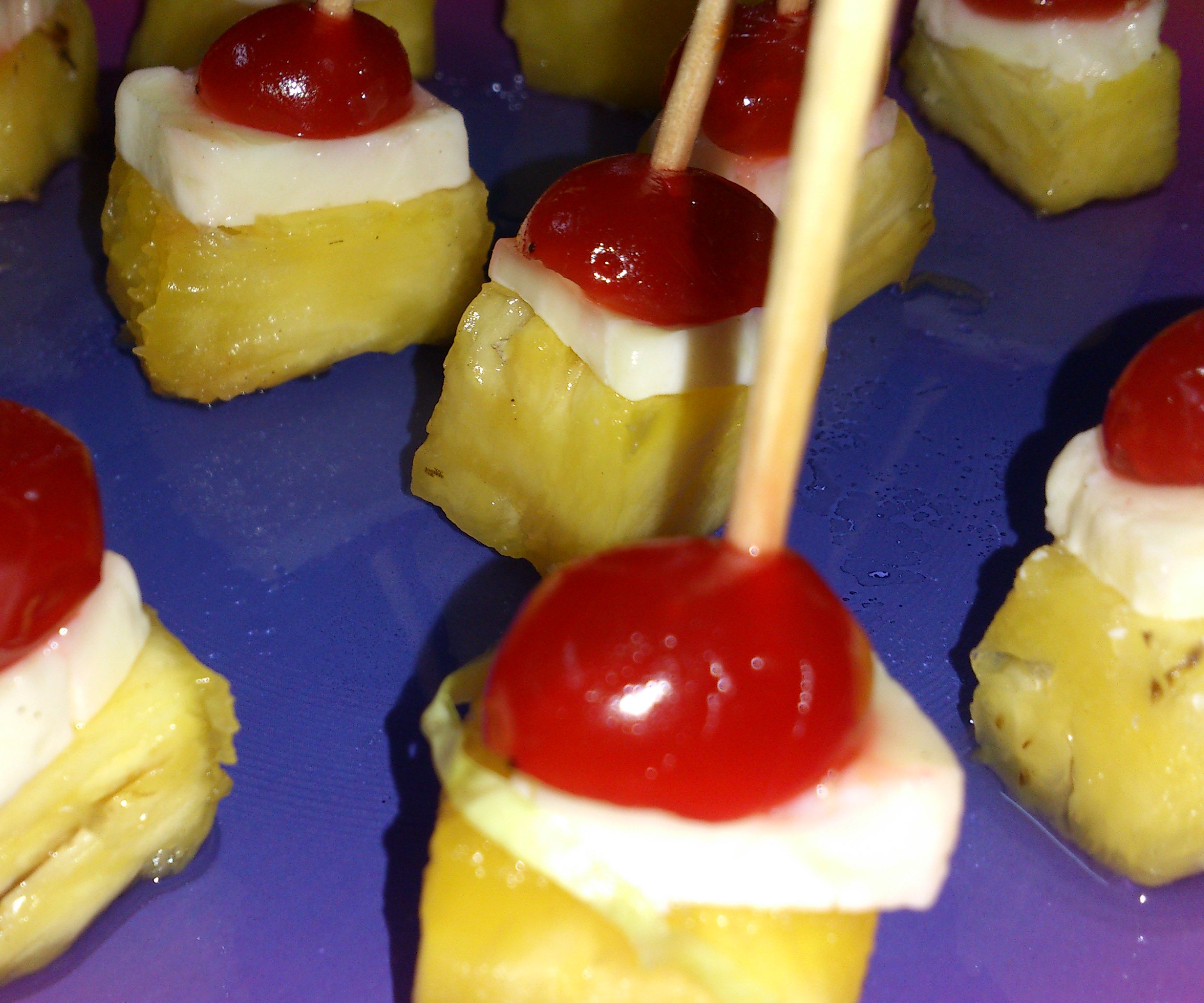 Cheese pineapple appetizer