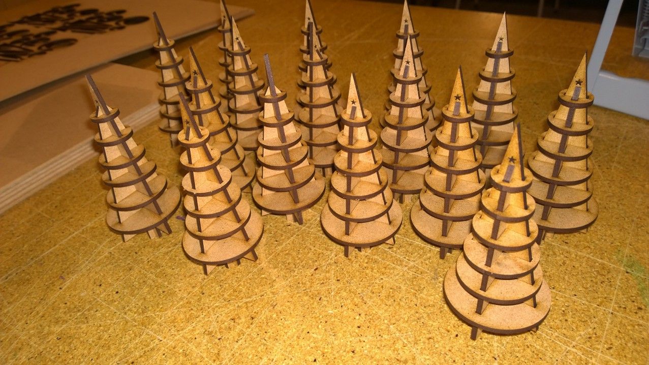 Laser Cut Christmas Tree Ornament