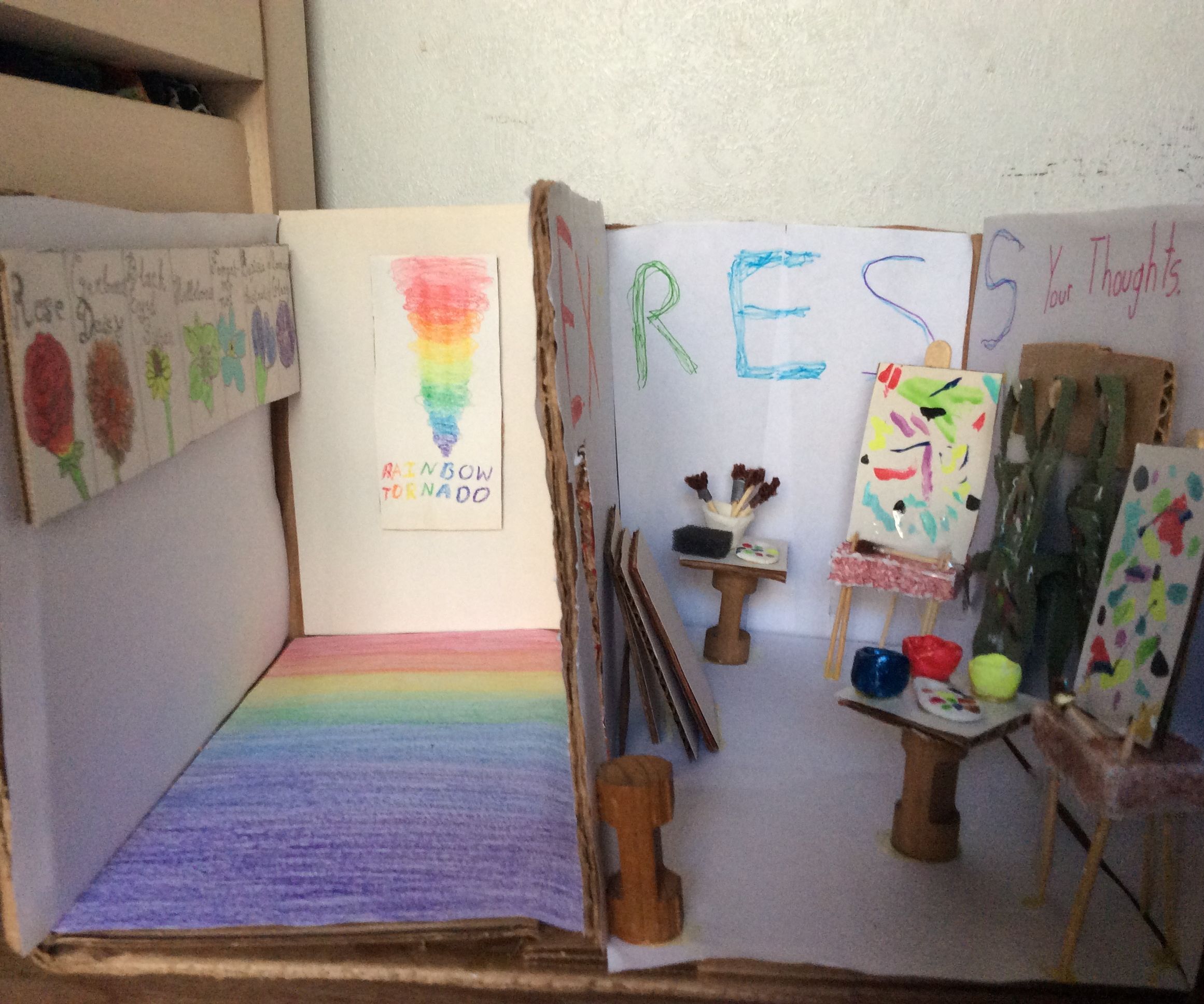 ROY G. BIV Art Gallery & Paint Class Diorama