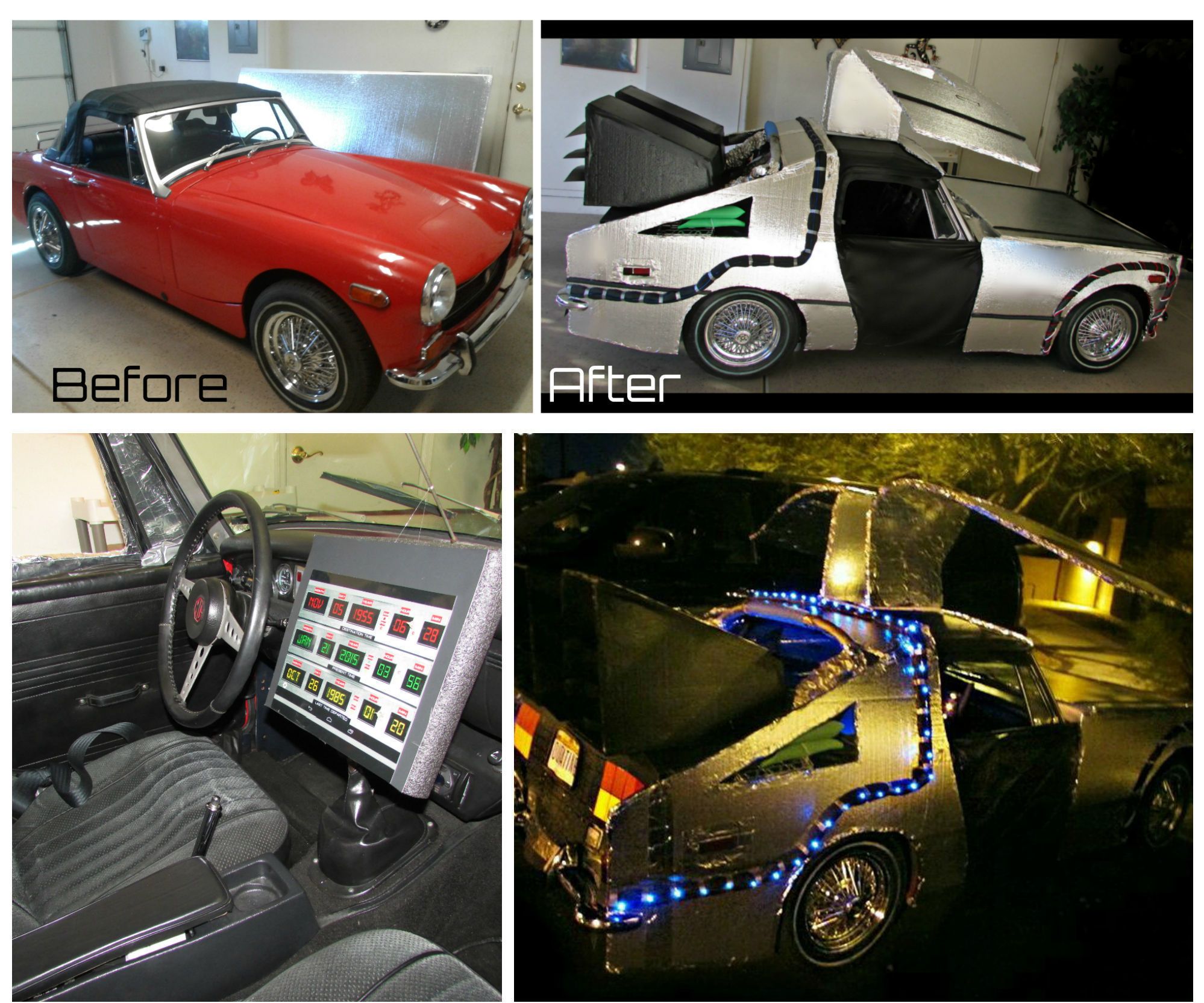 DeLorean Costume for Your Car! LED Magic!