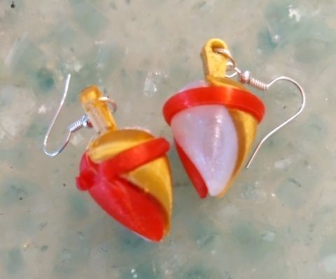 3D Printed Acorn Earrings