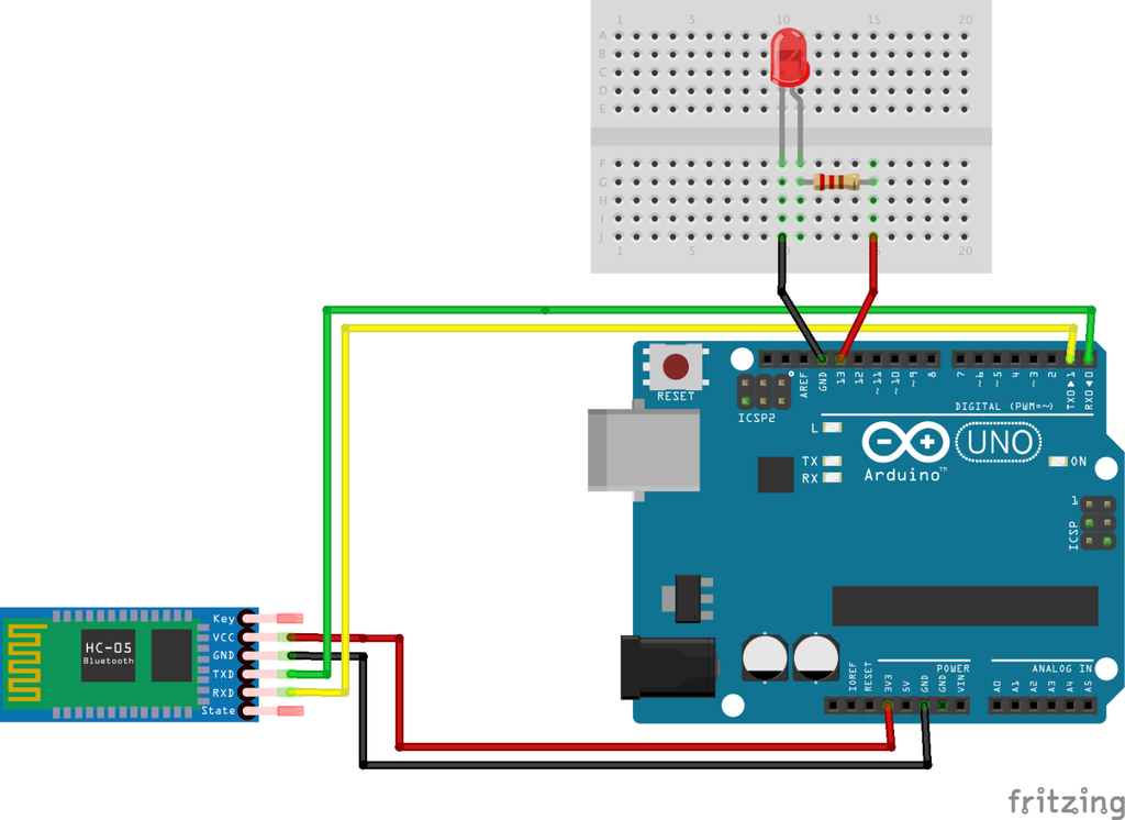 Hc05 Bluetooth Module Interfacing With Arduino With Led Bluetooth