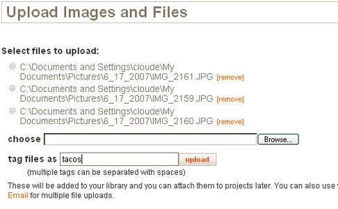 Go to Contribute > Upload Files 