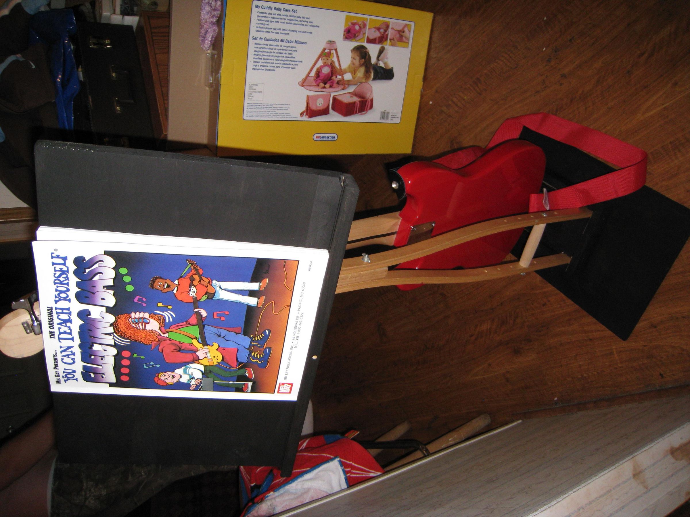 Music and Guitar Stand Upcycled From Old Wooden Crutches