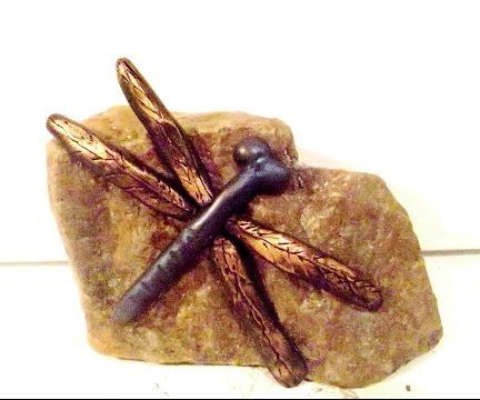 How to Sculpt a Dragonfly on a Rock in Polymer Clay