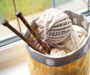 DIY Fabric Bucket | Sew Your Own Yarn Storage Basket