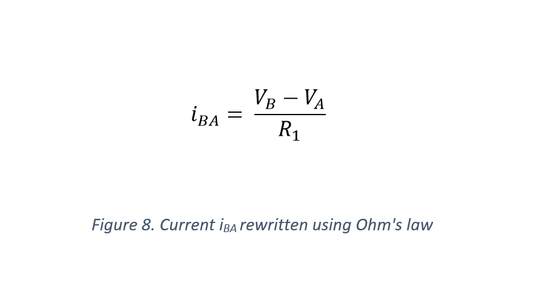 Use Ohm's Law to Rewrite the Currents in Terms of Nodal Voltages