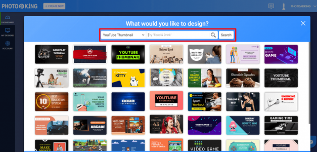 Create Your YouTube Thumbnail From Scratch or Use Premade Templates