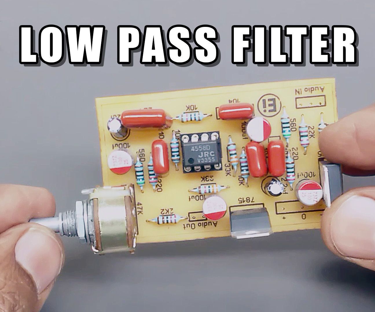Low Pass Filter for Subwoofer With 4558D IC : 6 Steps - Instructables