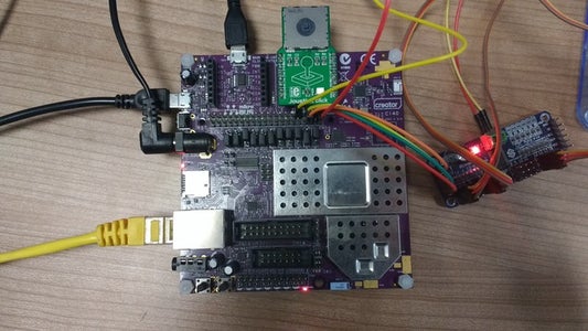 Controlling the Robot Arm With the Joystick Click on the Board