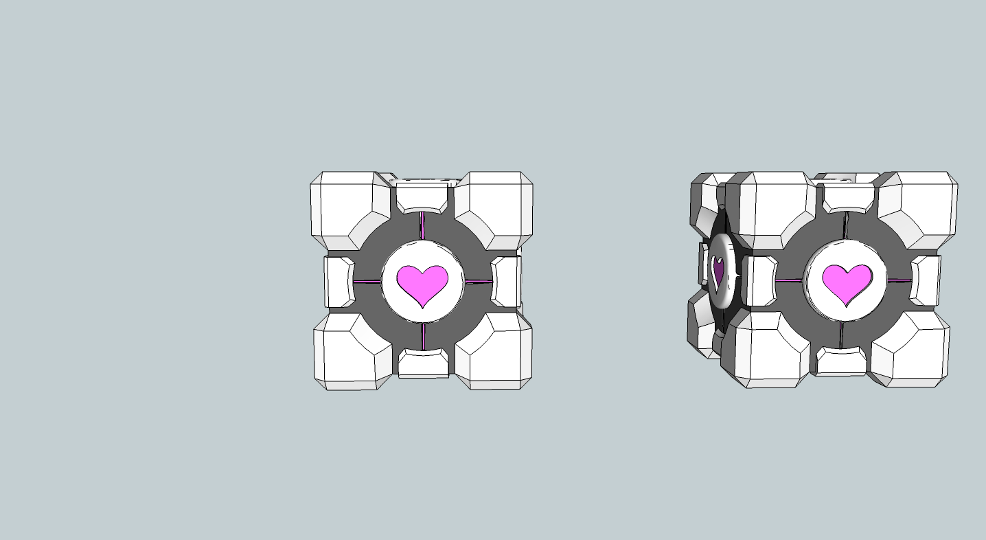 Companion Cube Stud Earrings