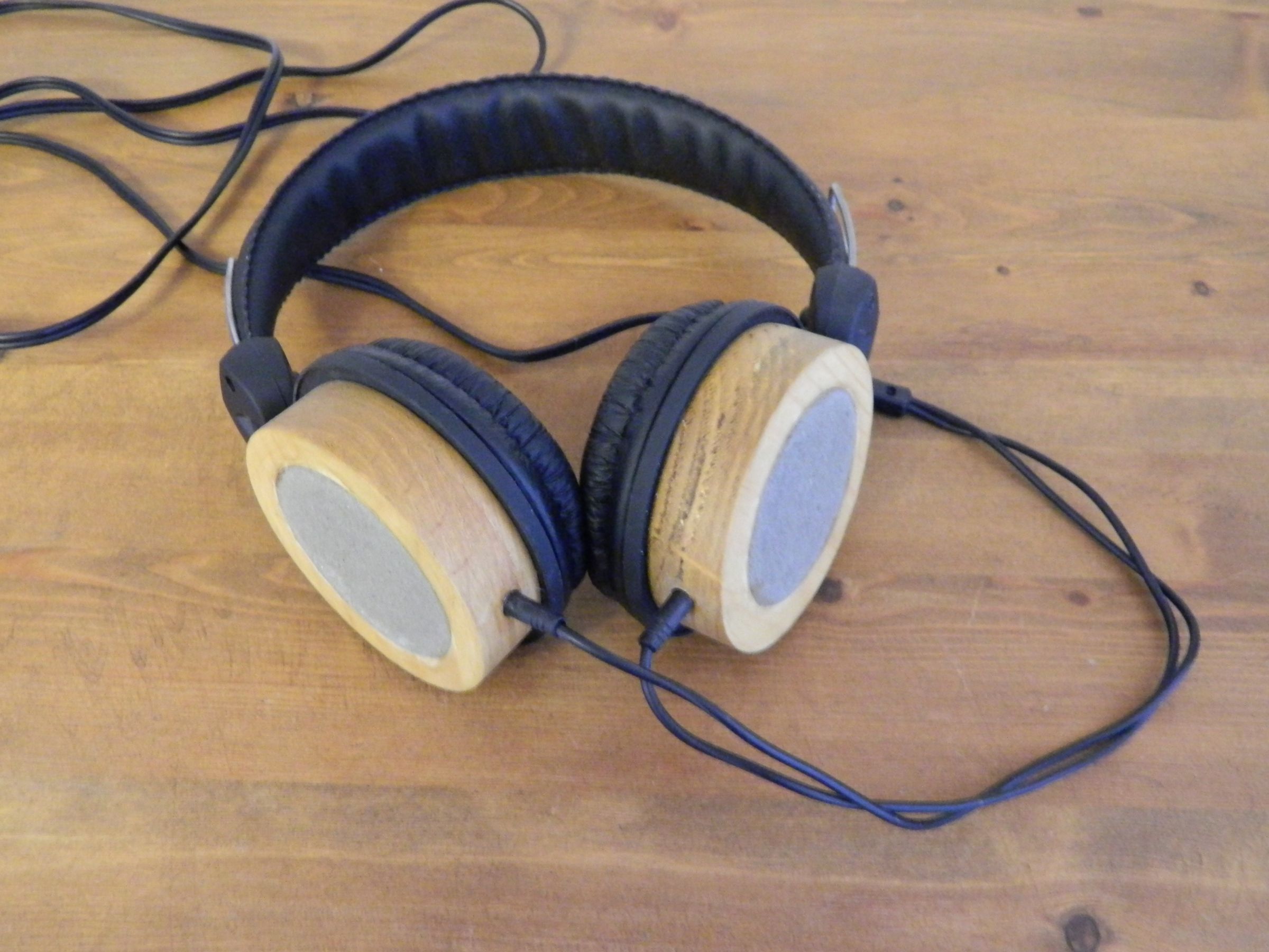 Wood and Concrete Headphones