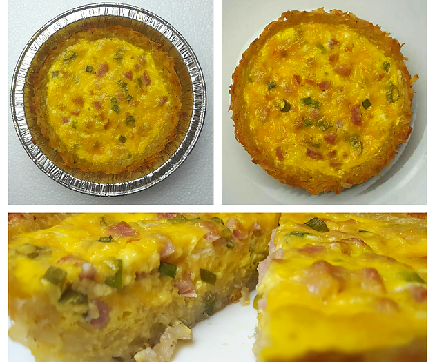 Ham and Cheese Hash Brown Quiche