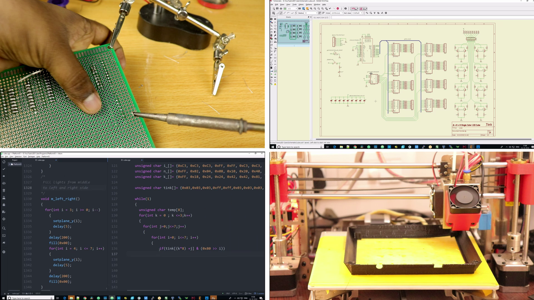 DIY LED Cube : 7 Steps Circuit Diagram