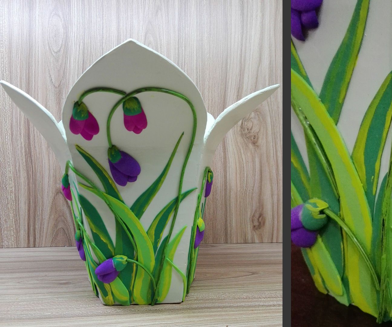 How to Make Cardboard Vase | Flower Vase
