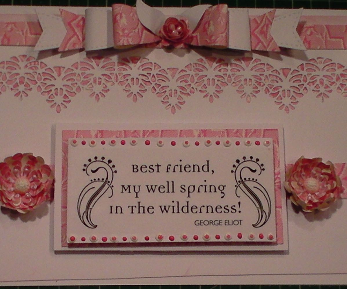 How to Make Pretty Pink Inset Corvus Die Card Part3 