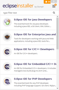 Launch the Eclipse Installer