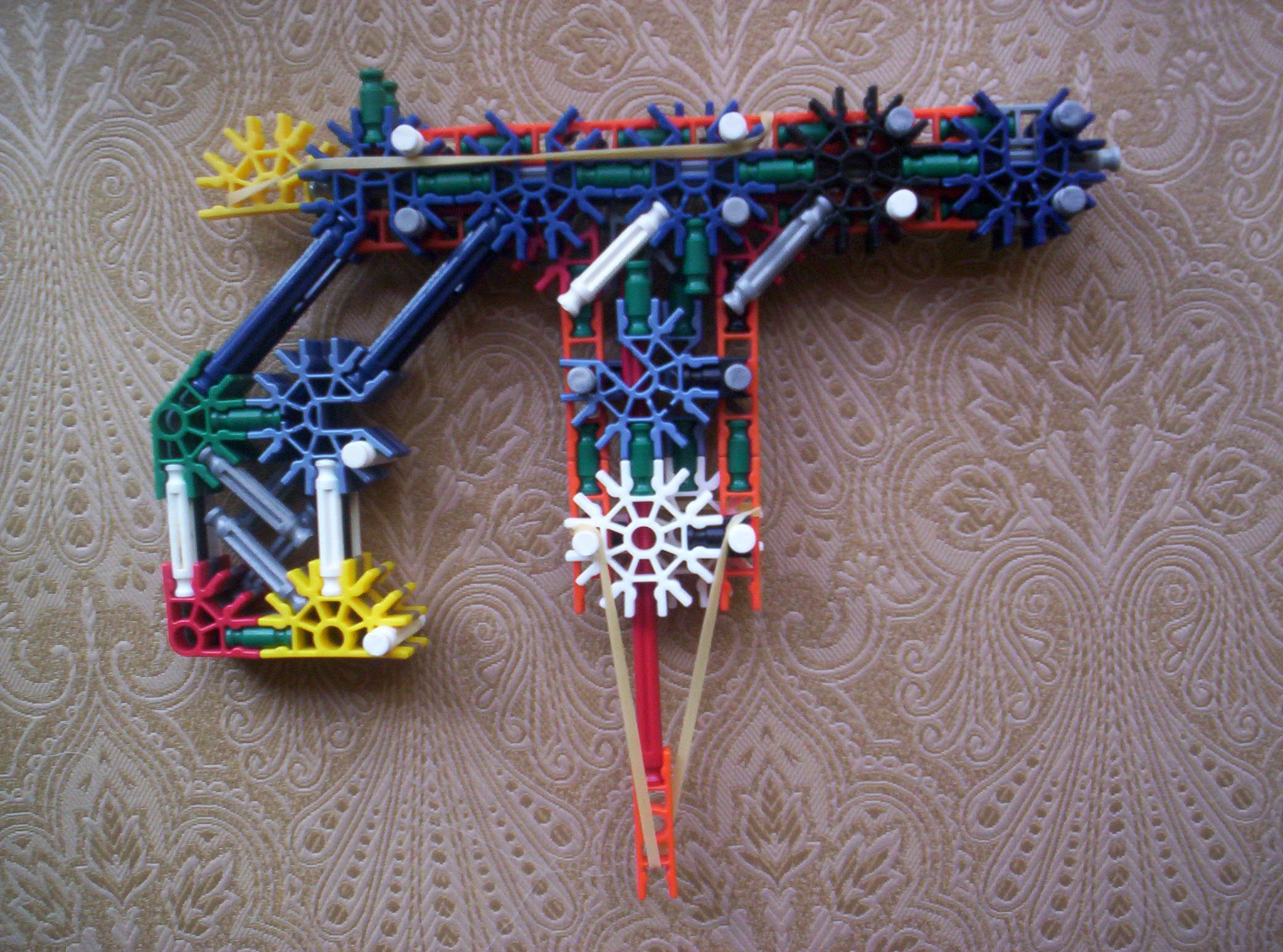 Auto Loading Knex Gun/Pistol With 9 Round Magazine, by Bannana Inventor.