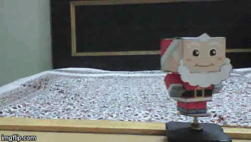 DIY Desktop Rotating Santa Claus