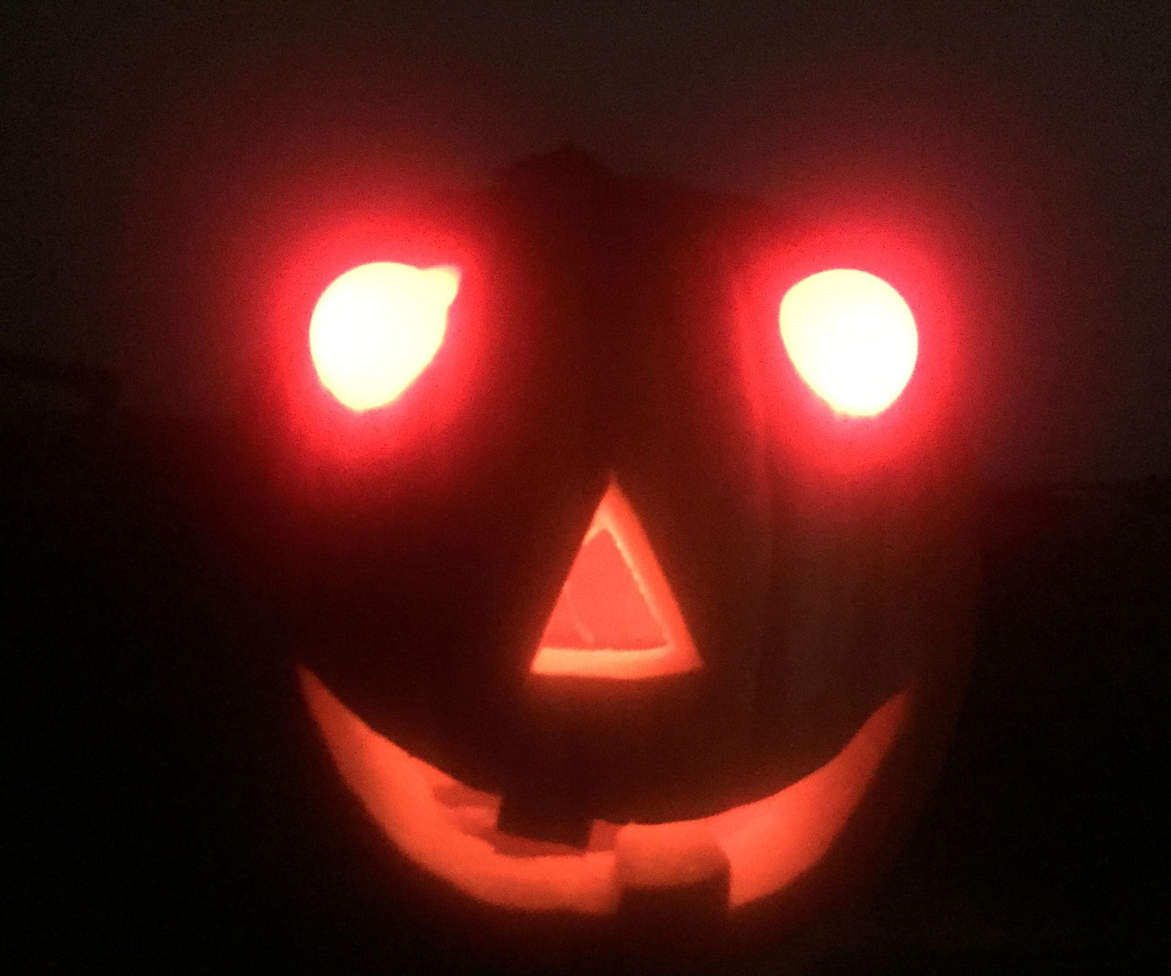 LED Ping Pong Ball Jack-O-Lantern