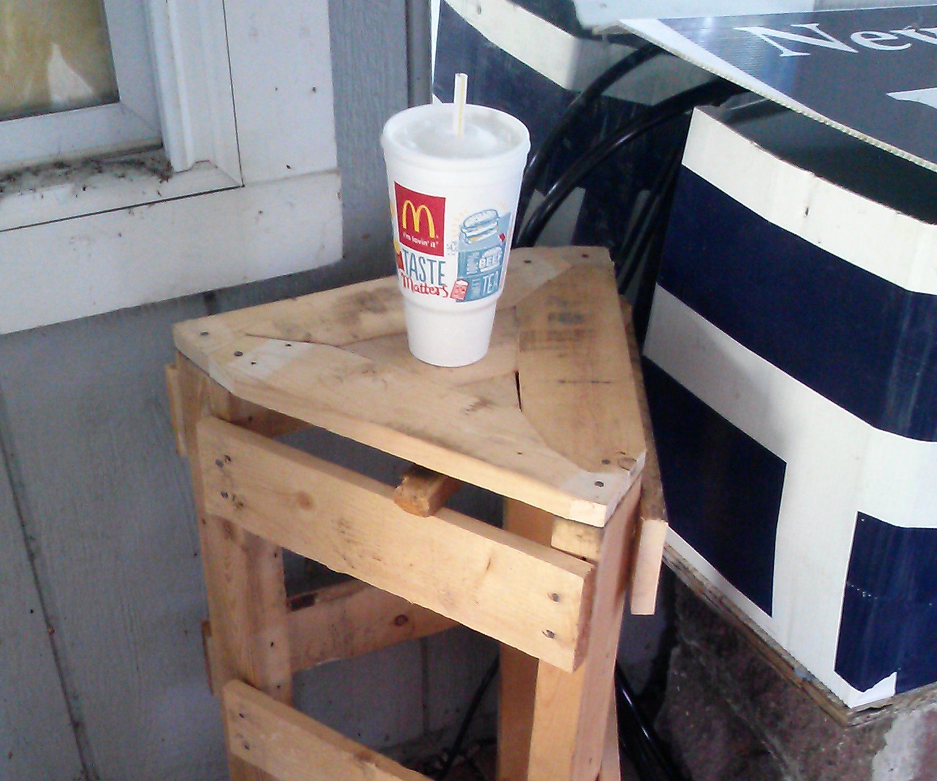 Wood Pallet End Table, from a single pallet