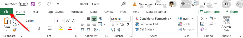 Enable the Data Streamer Add-in