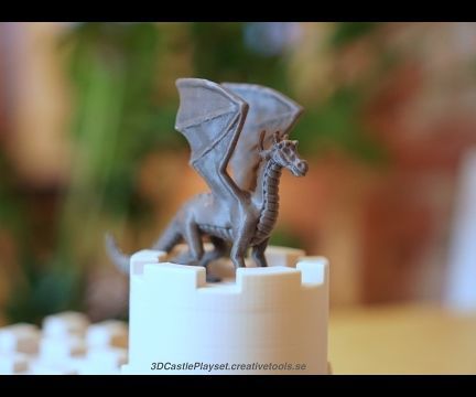 The Dragon for 3D-printable Modular Castle Playset