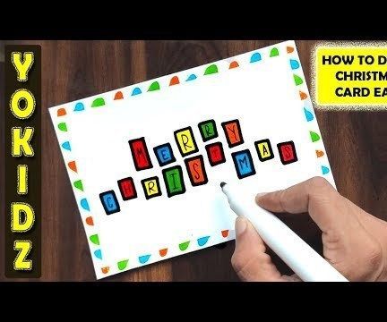 HOW TO DRAW CHRISTMAS CARD EASY