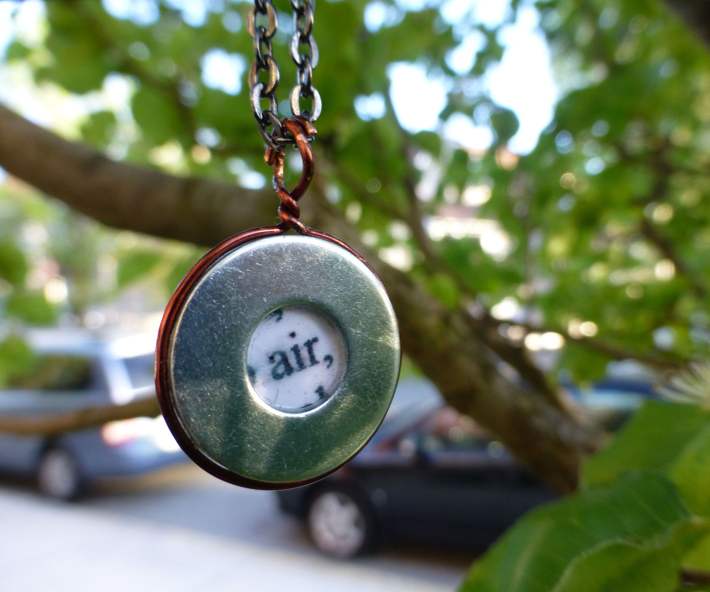 Book Page Necklace