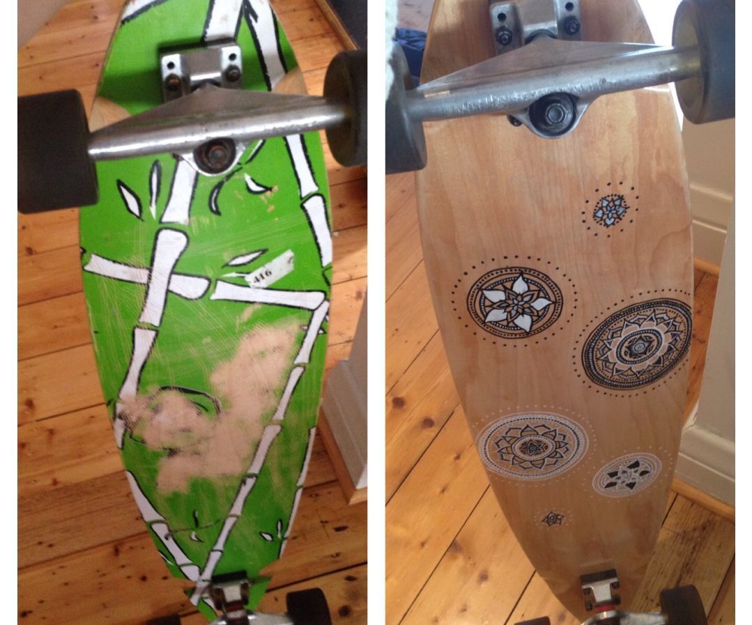 DIY Longboard Renovation (graphics and Grip Tape)