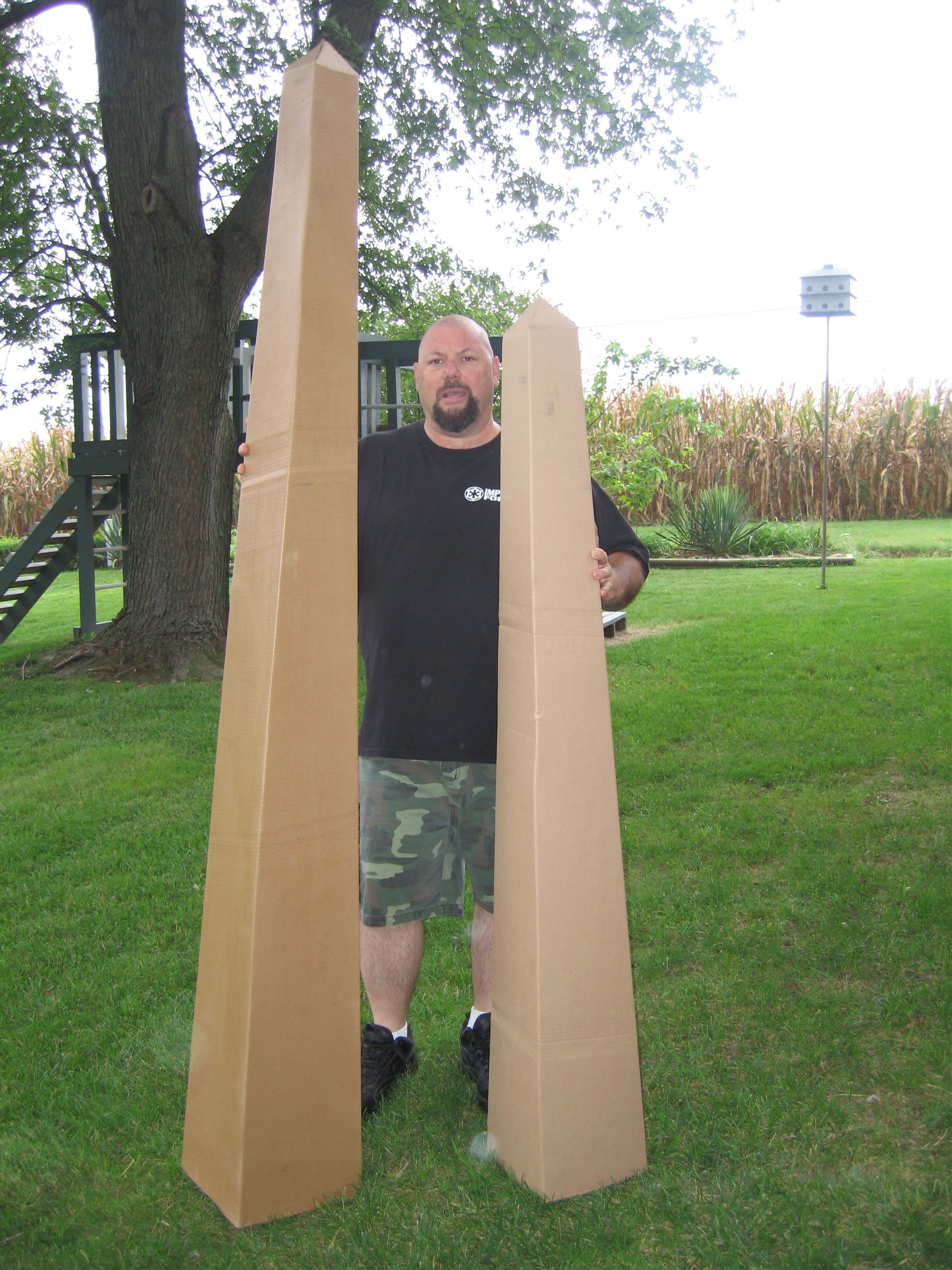 Graveyard Obelisks From Cardboard.