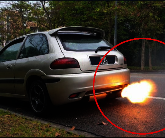 Rev Limiter Flame Throwing 