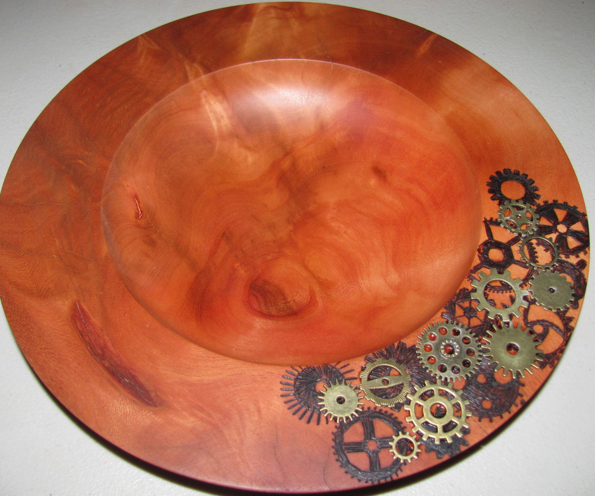 Steampunk Wooden Bowl