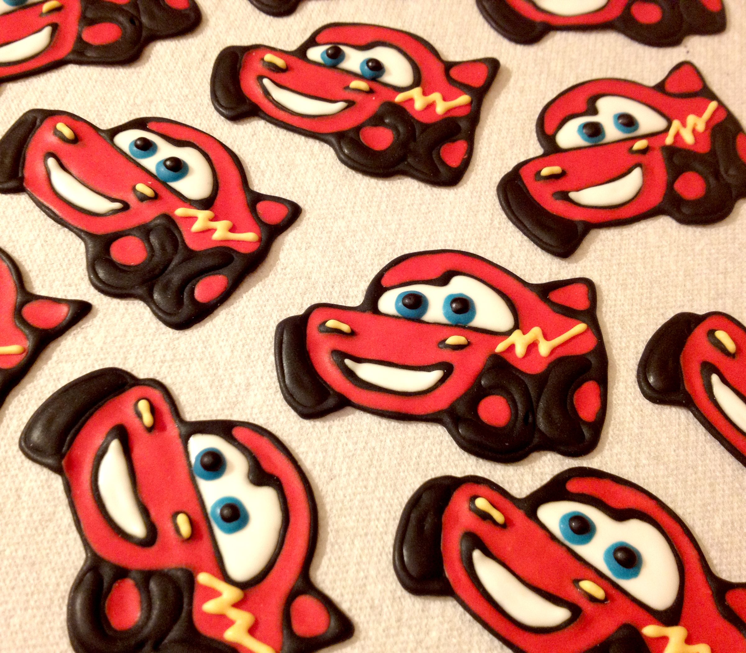 Royal Icing Transfers (Lightning McQueen)