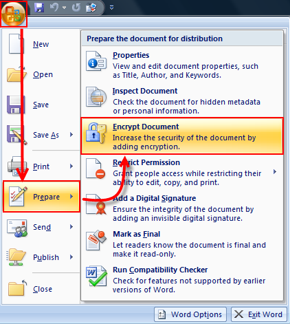 Word Doc Protection in Office 2007