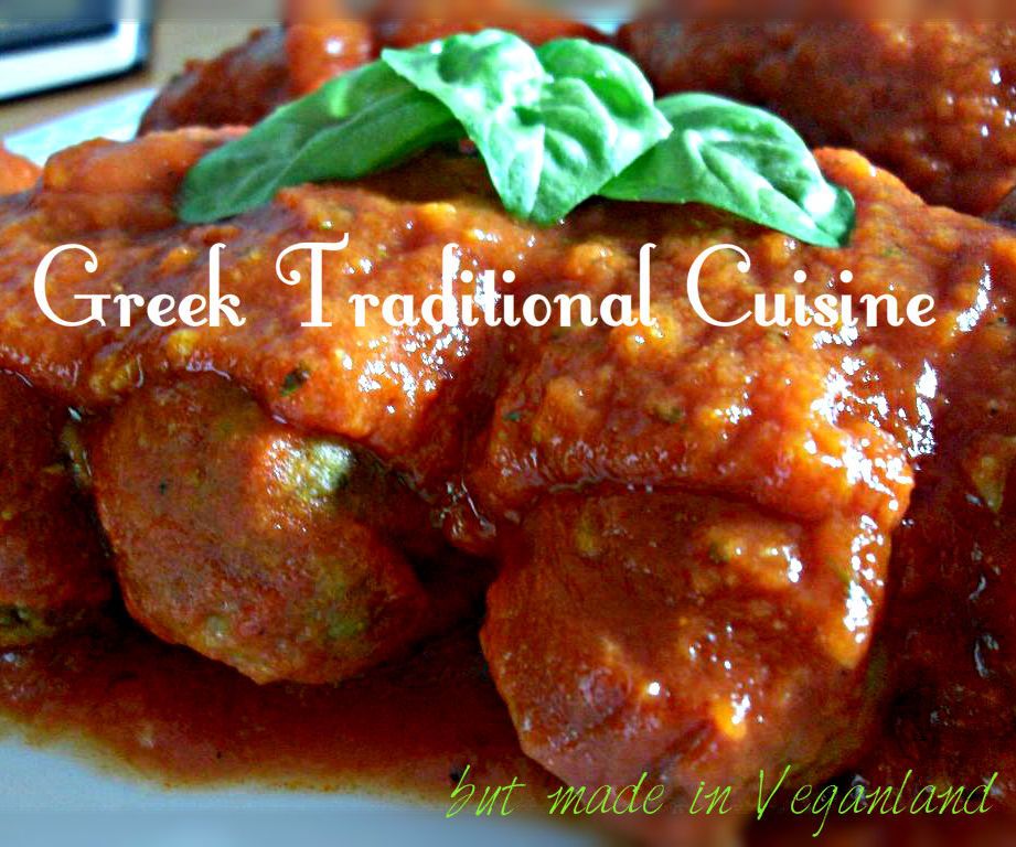 YiaYia's Soutzoukia (Greek ''meatballs'' in Tomato Sauce) Traditional Greek Food But Vegan!!