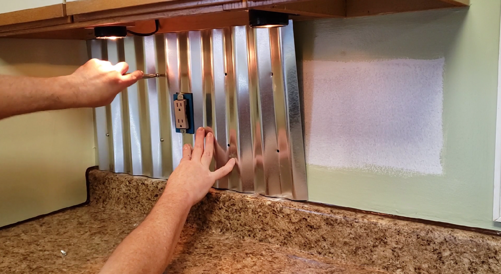 Corrugated Metal Backsplash 11 Steps With Pictures Instructables - Putting Sheet Metal On Walls Corrugated Metal Backsplash 11 Steps With Pictures Instructables - Putting Sheet Metal On Walls