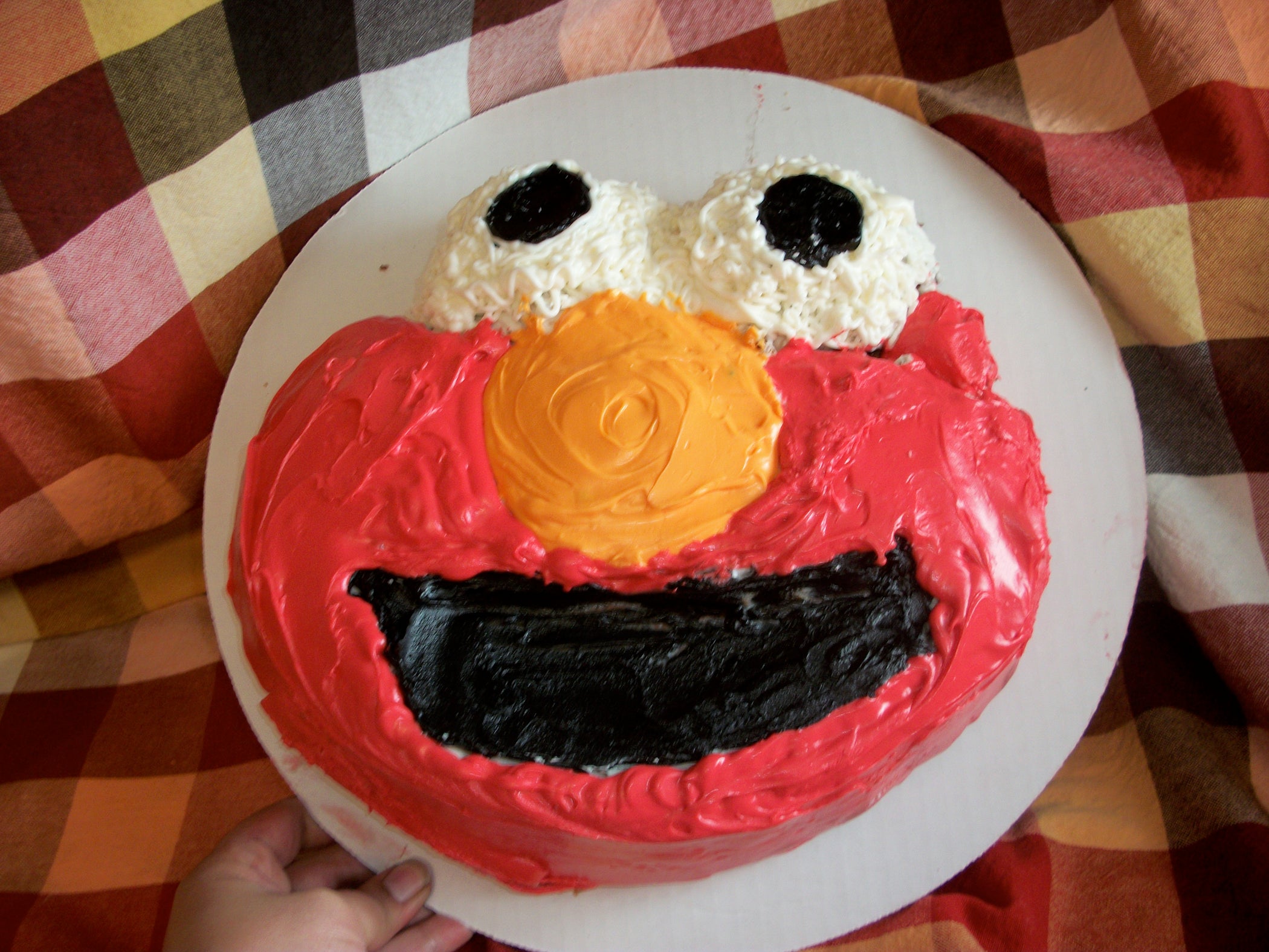 Easy to Make Elmo Cake 5 Steps Instructables Easy to Make Elmo Cake 5 Steps Instructables