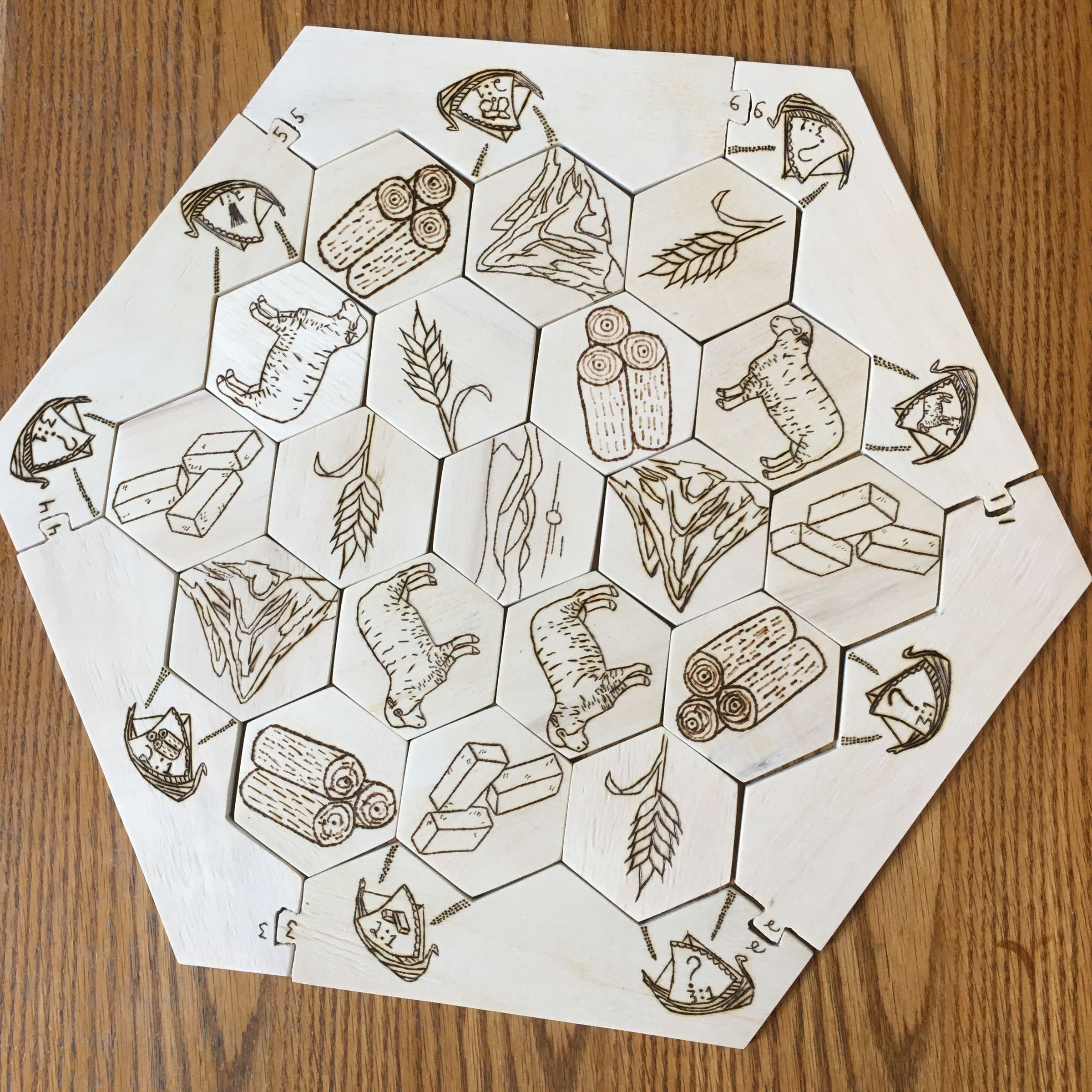 WoodBurned Catan Board 7 Steps (with Pictures) Instructables