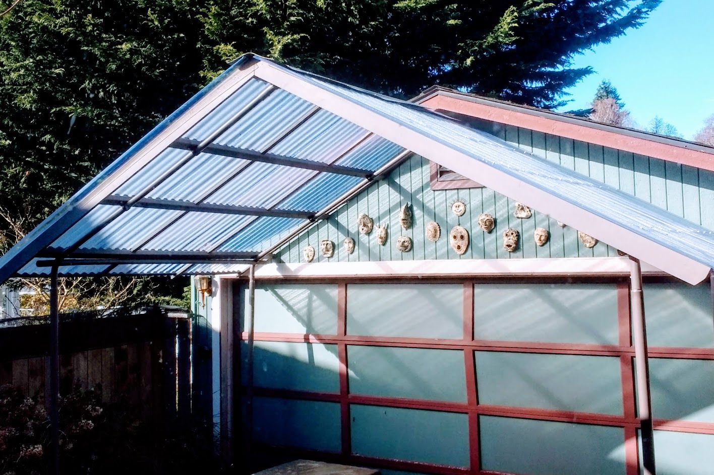 replace canvas roof with corrugated steel 6 steps instructables unique carports