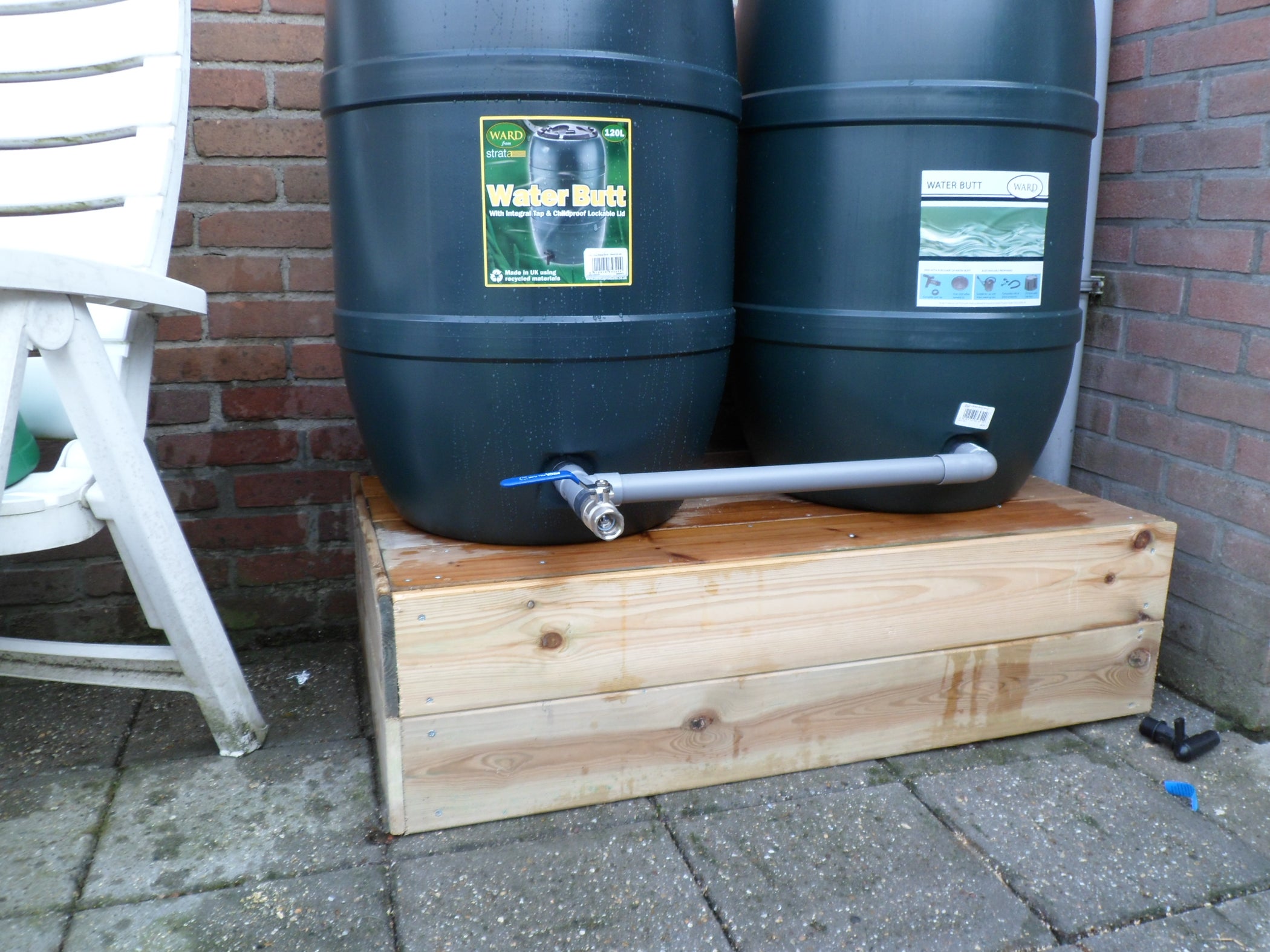 Double Rain Barrel System Instructables Double Rain Barrel System Instructables