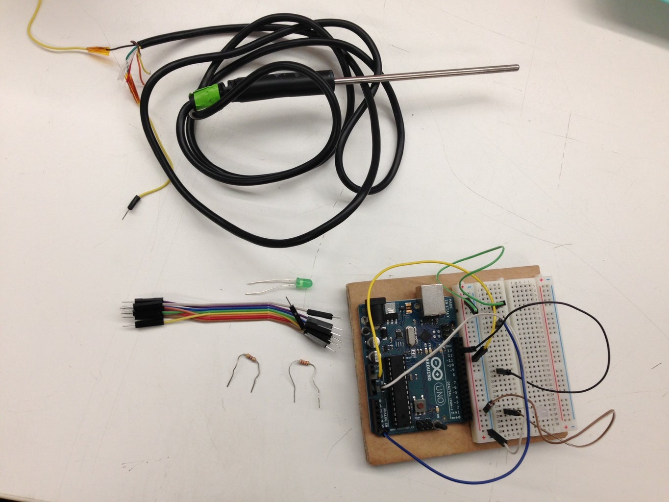Temperature Sensor With LED : 7 Steps Circuit Diagram