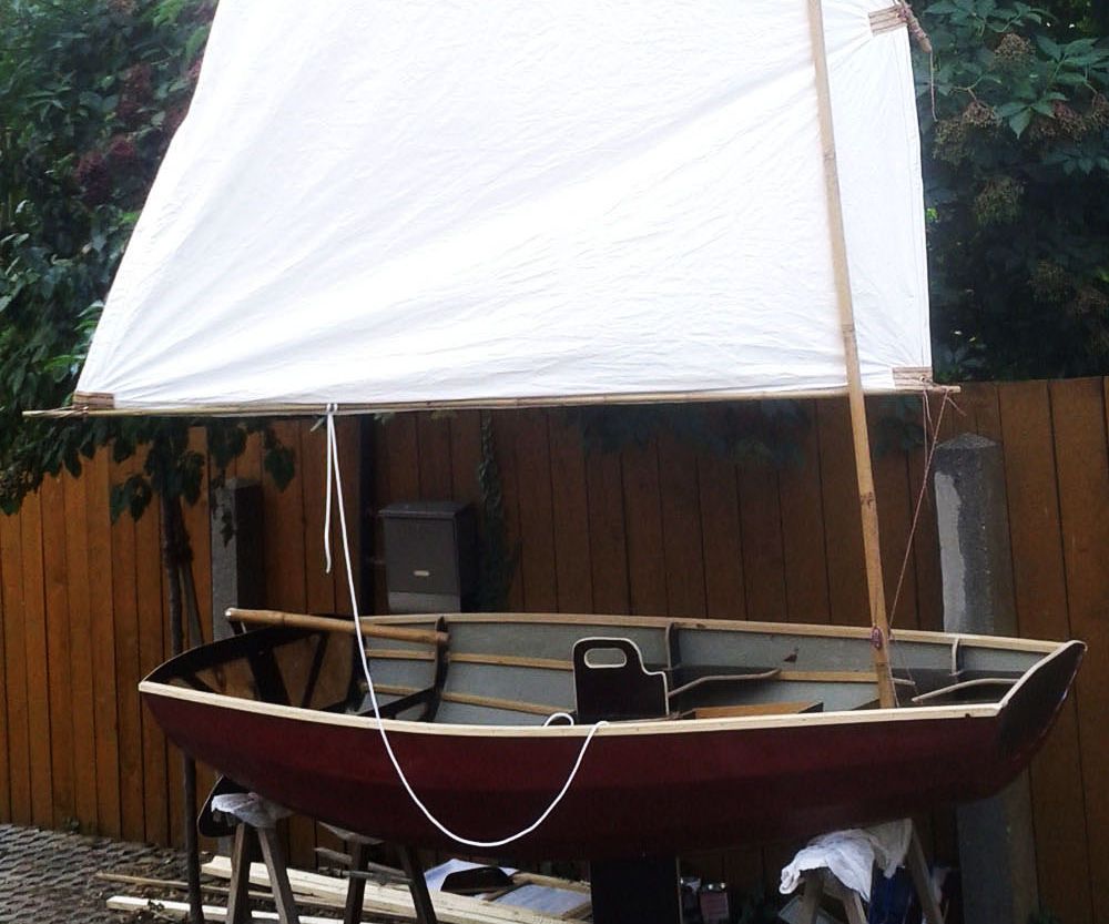 240cm skin on frame sailing pram with Mirage Drive