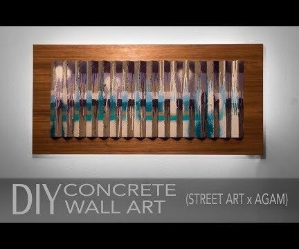 Street-Art Inspired Concrete Wall Art W/ Hidden LED Backlighting