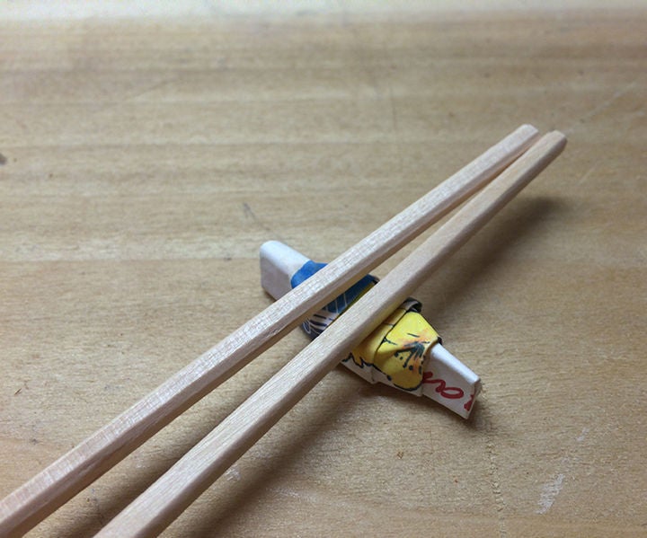 Chopstick Rest From Chopstick Wrapper 7 Steps Instructables